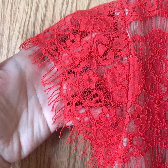 Beautiful Red lace peplum top - Picture 4 of 5